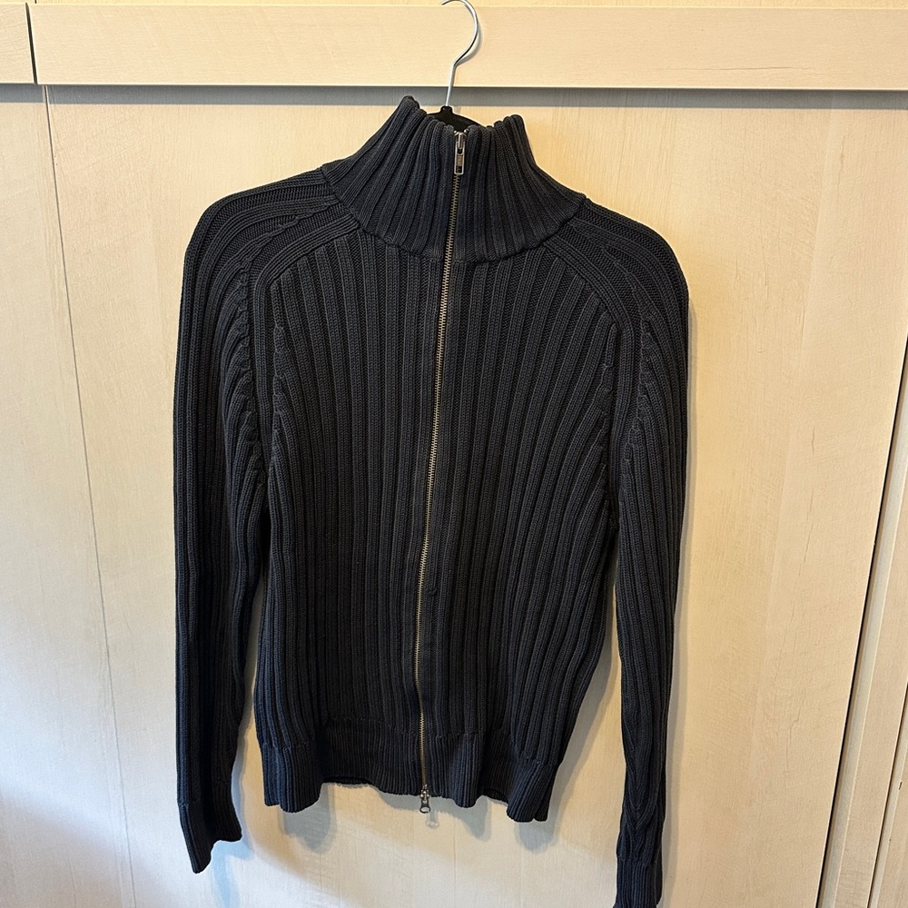 Banana Republic Dark Gray Ribbed Turtleneck Sweater
